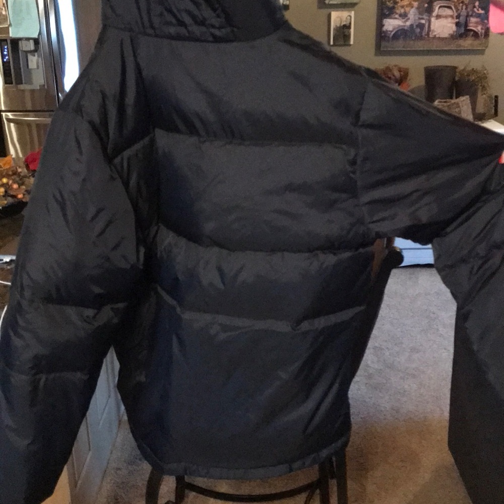 Black American Eagle puffer coat